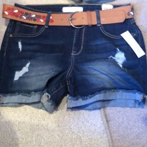 Shorts size 13 with belt